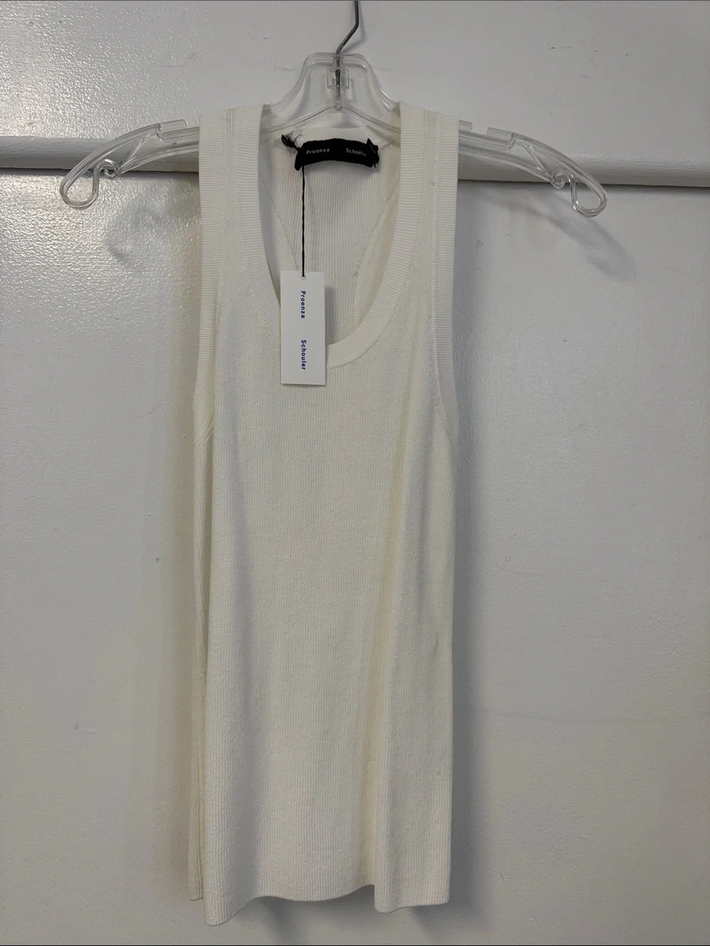 The Roberts Knit Tank in Matte Viscose Rib is rib-knitted to a slim silhouette - Picture 1 of 5